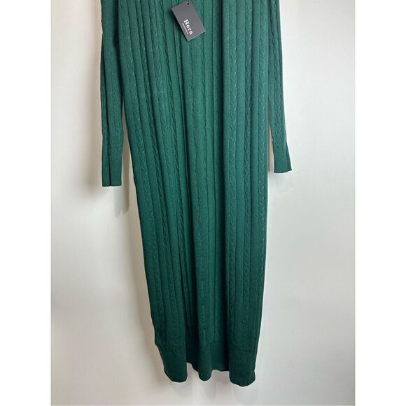 Hunter Green Knit Maxi Sweater Dress - Picture 15 of 16